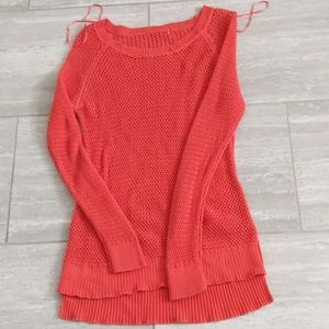Orange/red  netted sweater
